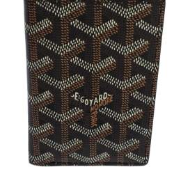 Pre Owned Goyard Black Goyardine Coated Canvas Saint Pierre Bifold Card Holder
