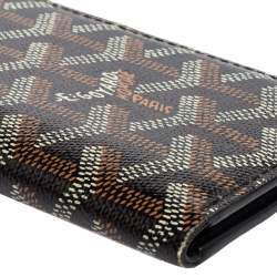 Pre Owned Goyard Black Goyardine Coated Canvas Saint Pierre Bifold Card Holder