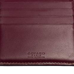 Pre Owned محفظة جويارد  فيكتوار كانفاس عنابي مقوى ثنائية الطي