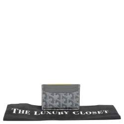 Pre Owned Goyard Grey Goyardine Coated Canvas Saint Sulpice Card Holder