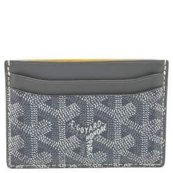 Pre Owned Goyard Grey Goyardine Coated Canvas Saint Sulpice Card Holder