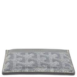 Pre Owned Goyard Grey Goyardine Coated Canvas Saint Sulpice Card Holder