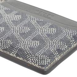 Pre Owned Goyard Grey Goyardine Coated Canvas Saint Sulpice Card Holder