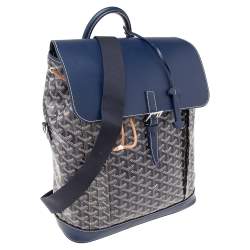 Goyard Blue Goyardine Canvas And Leather Alpin Backpack