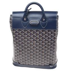 Goyard Blue Goyardine Canvas And Leather Alpin Backpack