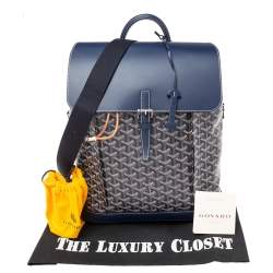 Goyard Blue Goyardine Canvas And Leather Alpin Backpack