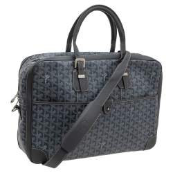 Goyard Grey Goyardine Canvas and Leather Ambassade MM Briefcase