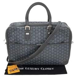 Goyard Grey Goyardine Canvas and Leather Ambassade MM Briefcase