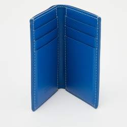 Pre Owned Goyard Blue Goyardine Coated Canvas Saint Pierre Bifold Card Holder