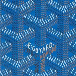 Pre Owned Goyard Blue Goyardine Coated Canvas Saint Pierre Bifold Card Holder