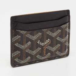 مملوكة مسبقًا Goyard Black Goyardine Coated Canvas and Leather Saint Sulpice Card Holder