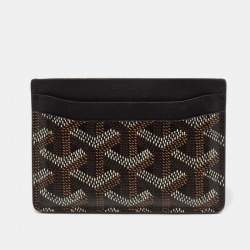 مملوكة مسبقًا Goyard Black Goyardine Coated Canvas and Leather Saint Sulpice Card Holder
