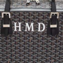 Goyard Black Coated Canvas And Leather Caravelle 60 Suitcase