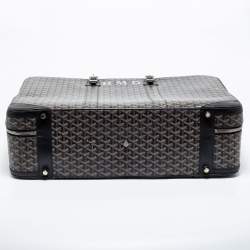Goyard Black Coated Canvas And Leather Caravelle 60 Suitcase