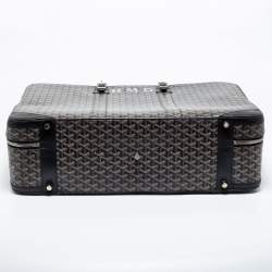 Goyard Black Coated Canvas And Leather Caravelle 60 Suitcase