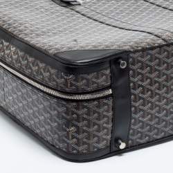 Goyard Black Coated Canvas And Leather Caravelle 60 Suitcase