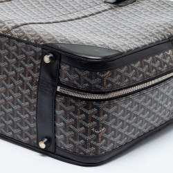 Goyard Black Coated Canvas And Leather Caravelle 60 Suitcase