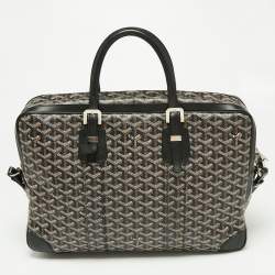 Goyard Black Goyardine Canvas and Leather Ambassade Briefcase
