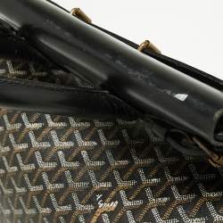 Goyard Black Goyardine Coated Canvas Steamer PM Bag