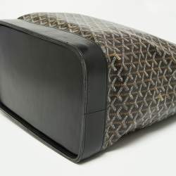 Goyard Black Goyardine Coated Canvas Steamer PM Bag