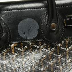 Goyard Black Goyardine Coated Canvas Steamer PM Bag
