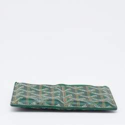 Goyard Green Goyardine Coated Canvas Saint Sulpice Card Holder