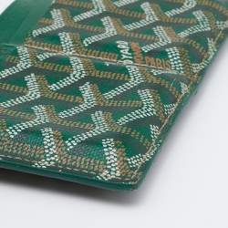 Goyard Green Goyardine Coated Canvas Saint Sulpice Card Holder