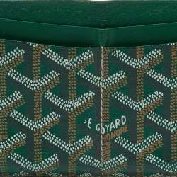 Goyard Green Goyardine Coated Canvas Saint Sulpice Card Holder