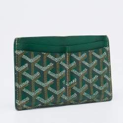 Goyard Green Goyardine Coated Canvas Saint Sulpice Card Holder