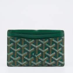 Goyard Green Goyardine Coated Canvas Saint Sulpice Card Holder