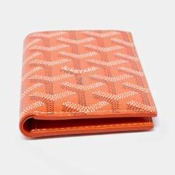 Pre Owned حامل بطاقات ثنائي الطي جويارد سان بيير كانفاس مقوى جوياردين برتقالي