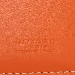 Pre Owned حامل بطاقات ثنائي الطي جويارد سان بيير كانفاس مقوى جوياردين برتقالي