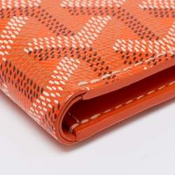 Pre Owned حامل بطاقات ثنائي الطي جويارد سان بيير كانفاس مقوى جوياردين برتقالي