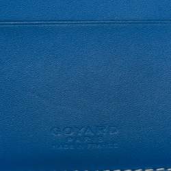 Pre Owned Goyard Blue Goyardine Coated Canvas Bi-Fold Wallet