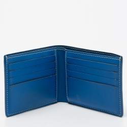 Pre Owned Goyard Blue Goyardine Coated Canvas Bi-Fold Wallet