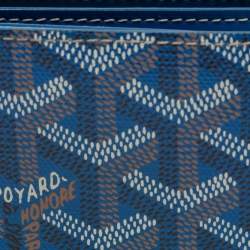 Pre Owned Goyard Blue Goyardine Coated Canvas Bi-Fold Wallet
