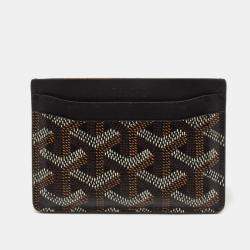 Goyard Black Goyardine Coated Canvas and Leather Saint Sulpice Card Holder