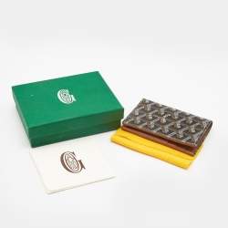 Goyard Black/Brown Goyardine Coated Canvas St.Marc Card Wallet