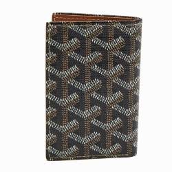 Goyard Black/Brown Goyardine Coated Canvas St.Marc Card Wallet