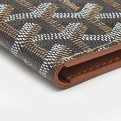 Goyard Black/Brown Goyardine Coated Canvas St.Marc Card Wallet