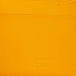 مملوكة مسبقًا Goyard Yellow Goyardine Coated Canvas Victoire Bifold Wallet