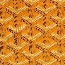 مملوكة مسبقًا Goyard Yellow Goyardine Coated Canvas Victoire Bifold Wallet