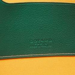 Pre Owned Goyard Green Goyardine Coated Canvas Senat GM Clutch