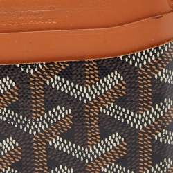 Pre Owned Goyard Brown Goyardine Coated Canvas Saint Sulpice Card Holder