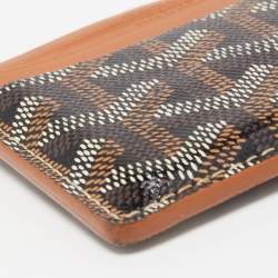 Pre Owned Goyard Brown Goyardine Coated Canvas Saint Sulpice Card Holder