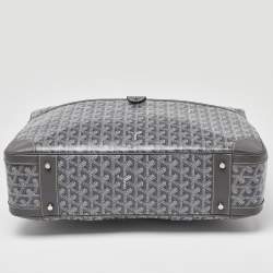 Goyard Grey Goyardine Coated Canvas and Leather Ambassade MM Briefcase Bag