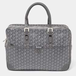 Goyard Grey Goyardine Coated Canvas and Leather Ambassade MM