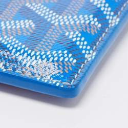 مملوكة مسبقًا Goyard Blue Goyardine Coated Canvas and Leather Saint Sulpice Card Holder
