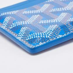 مملوكة مسبقًا Goyard Blue Goyardine Coated Canvas and Leather Saint Sulpice Card Holder