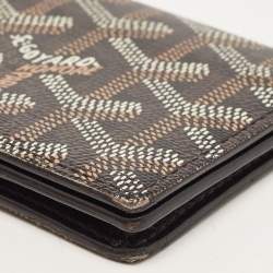 Pre Owned Goyard Black Goyardine Coated Canvas Business Card Holder